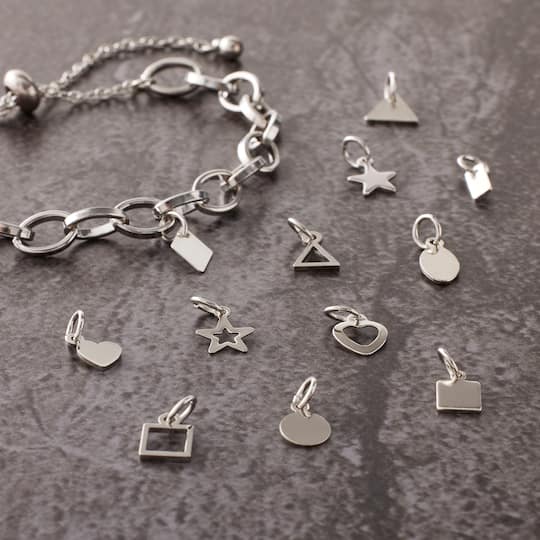 12 Packs: 12 ct. (144 total) Silver Basic Shapes Charms by Bead Landing™